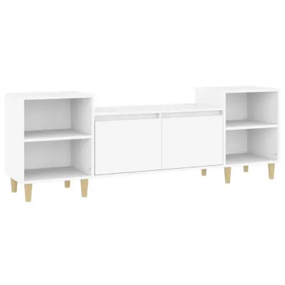 vidaXL TV omarica bela 160x35x55 cm inženirski les