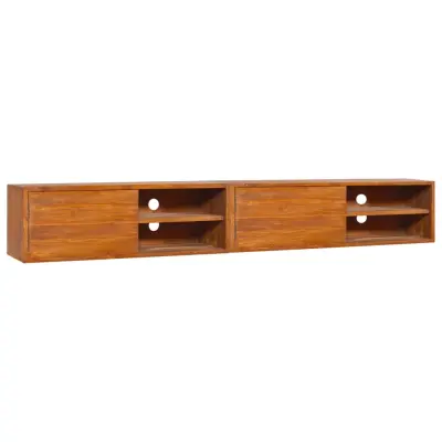 vidaXL Stenska TV omarica 180x30x30 cm trdna tikovina