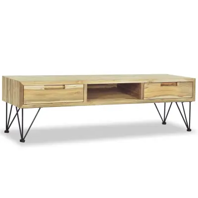 vidaXL TV omarica 120x35x35 cm trdna tikovina