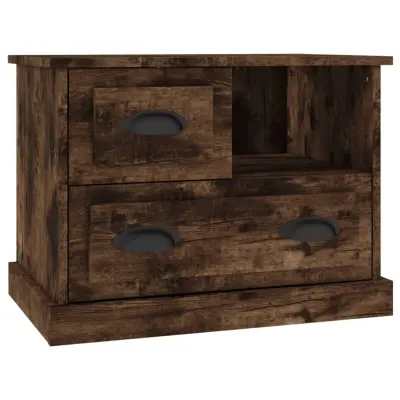 vidaXL Nočna omarica dimljeni hrast 60x39x45 cm