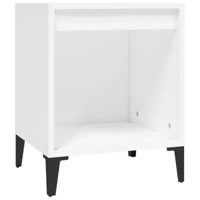 vidaXL Nočna omarica Bela 40x35x50 cm