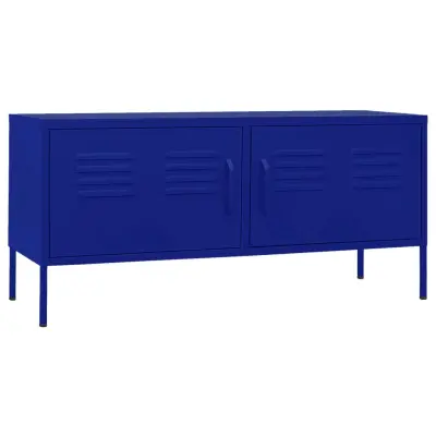 vidaXL TV omarica mornarsko modra 105x35x50 cm jeklo