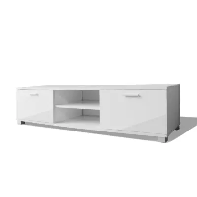 vidaXL TV omarica visok sijaj bela 120x40,5x35 cm