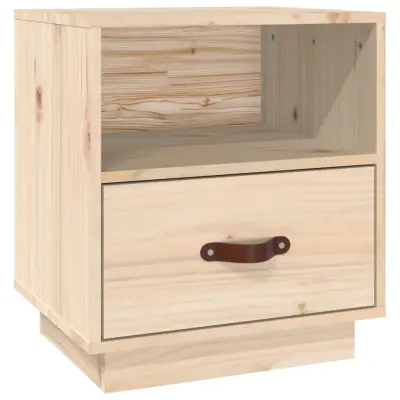 vidaXL Nočna omarica 40x34x45 cm trdna borovina