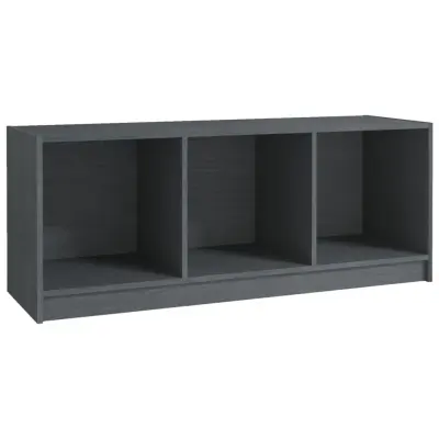 vidaXL TV omarica siva 104x33x41 cm trdna borovina