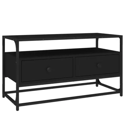 vidaXL TV omarica črna 80x35x45 cm inženirski les
