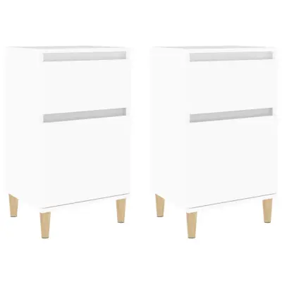 vidaXL Nočne omarice 2 kosa bele 40x35x70 cm