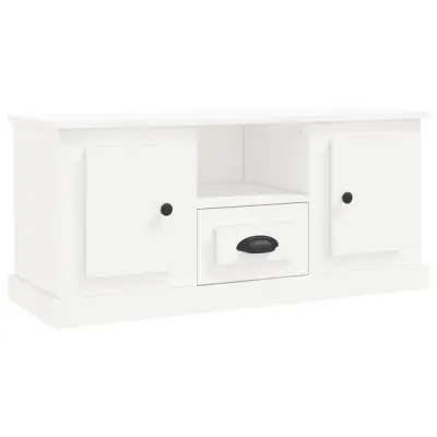vidaXL TV omarica bela 100x35,5x45 cm inženirski les