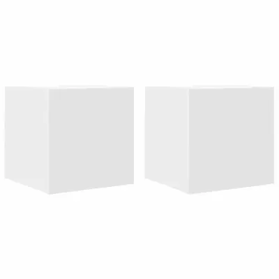 vidaXL Stenske TV omarice 2 kosa bele 30,5x30x30 cm