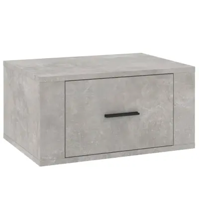 vidaXL Stenska nočna omarica betonsko siva 50x36x25 cm