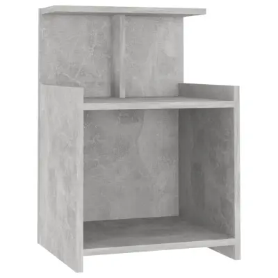 vidaXL Nočna omarica betonsko siva 40x35x60 cm iverna plošča