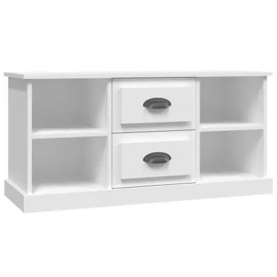 vidaXL TV omarica bela 99,5x35,5x48 cm inženirski les
