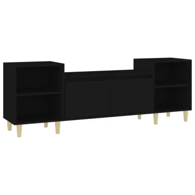 vidaXL TV omarica črna 160x35x55 cm inženirski les
