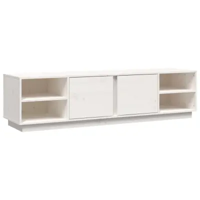 vidaXL TV omarica bela 156x40x40 cm trdna borovina