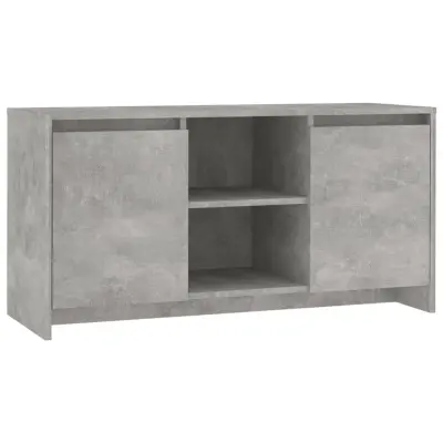 vidaXL TV omarica betonsko siva 102x37,5x52,5 cm iverna plošča