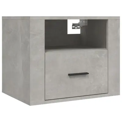 vidaXL Stenska nočna omarica betonsko siva 50x36x40 cm