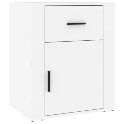 vidaXL Nočna omarica bela 50x36x60 cm inženirski les