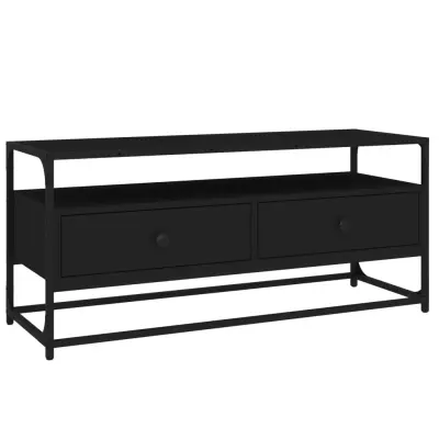 vidaXL TV omarica črna 100x35x45 cm inženirski les