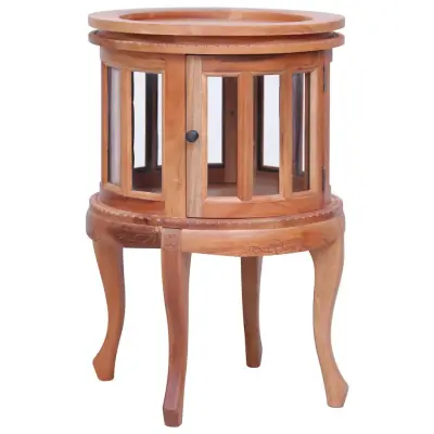 vidaXL Omarica z vitrino naravna 50x50x76 cm trden mahagonij