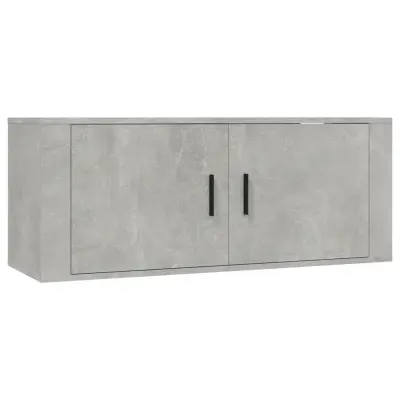 vidaXL Stenska TV omarica betonsko siva 100x34,5x40 cm