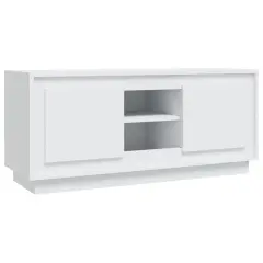 vidaXL TV omarica bela 102x35x45 cm inženirski les