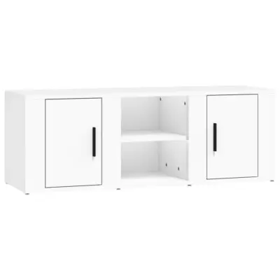 vidaXL TV omarica bela 100x31,5x35 cm inženirski les