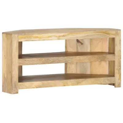 vidaXL Kotna TV omarica 90x45x45 cm trden mangov les
