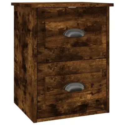 vidaXL Stenska nočna omarica dimljeni hrast 41,5x36x53 cm