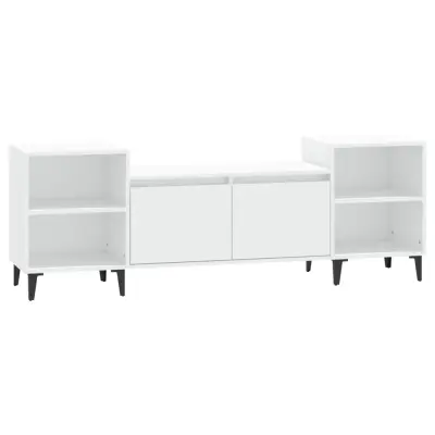 vidaXL TV omarica bela 160x35x55 cm inženirski les