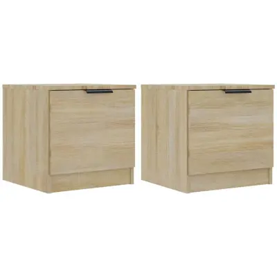 vidaXL Nočna omarica 2 kosa sonoma hrast 40x39x40 cm