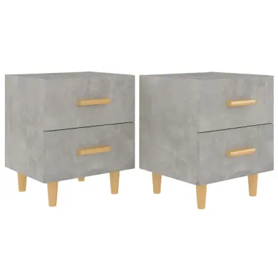 vidaXL Nočna omarica 2 kosa betonsko siva 40x35x47,5 cm