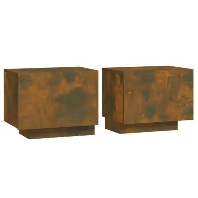 vidaXL Nočna omarica dimljeni hrast 100x35x40 cm inženirski les