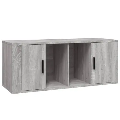 vidaXL TV omarica siva sonoma 100x35x40 cm inženirski les