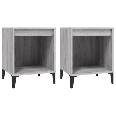 vidaXL Nočna omarica 2 kosa Siva sonoma 40x35x50 cm