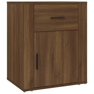 vidaXL Nočna omarica Rjav hrast 50x36x60 cm inženirski les