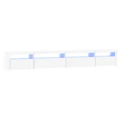 vidaXL TV omarica z LED lučkami bela 270x35x40 cm