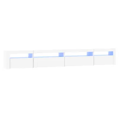 vidaXL TV omarica z LED lučkami bela 270x35x40 cm