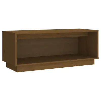 vidaXL TV omarica medeno rjava 90x35x35 cm trdna borovina