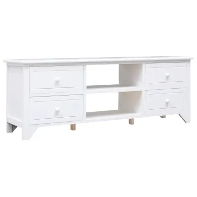 vidaXL TV omarica bela 108x30x40 cm trden les pavlovnije