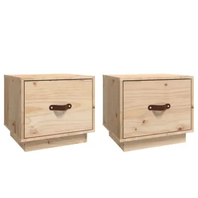 vidaXL Nočna omarica 2 kosa 40x34x35 cm trdna borovina