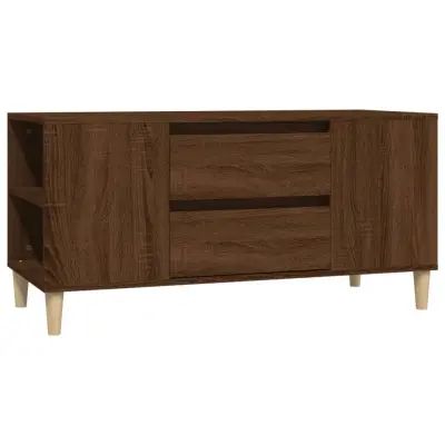 vidaXL TV omarica rjavi hrast 102x44,5x50 cm inženirski les