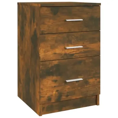 vidaXL Nočna omarica dimljeni hrast 40x40x63 cm inženirski les