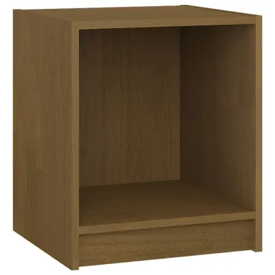 vidaXL Nočna omarica medeno rjava 35,5x33,5x41,5 cm trdna borovina