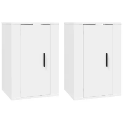vidaXL Stenska TV omarica 2 kosa bela 40x34,5x60 cm