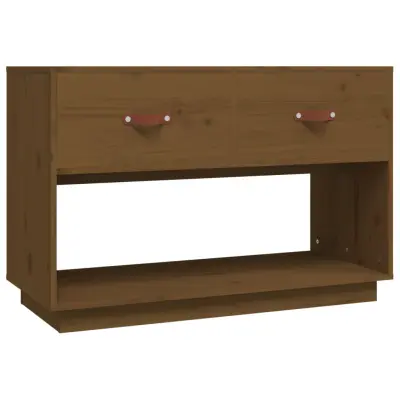 vidaXL TV omarica medeno rjava 90x40x60 cm trdna borovina