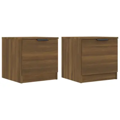 vidaXL Nočna omarica 2 kosa rjavi hrast 40x39x40 cm