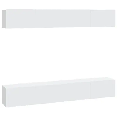 vidaXL Stenske TV omarice 4 kosi bele 100x30x30 cm