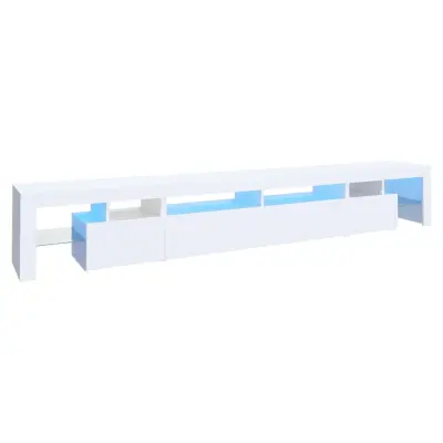 vidaXL TV omarica z LED lučkami bela 260x36,5x40 cm