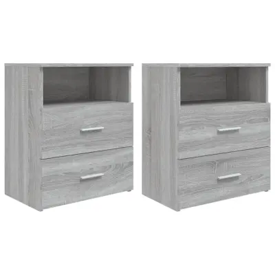 vidaXL Nočna omarica 2 kosa siva sonoma 50x32x60 cm