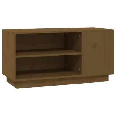 vidaXL TV omarica medeno rjava 80x35x40,5 cm trdna borovina